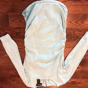 Light blue ruched sweater